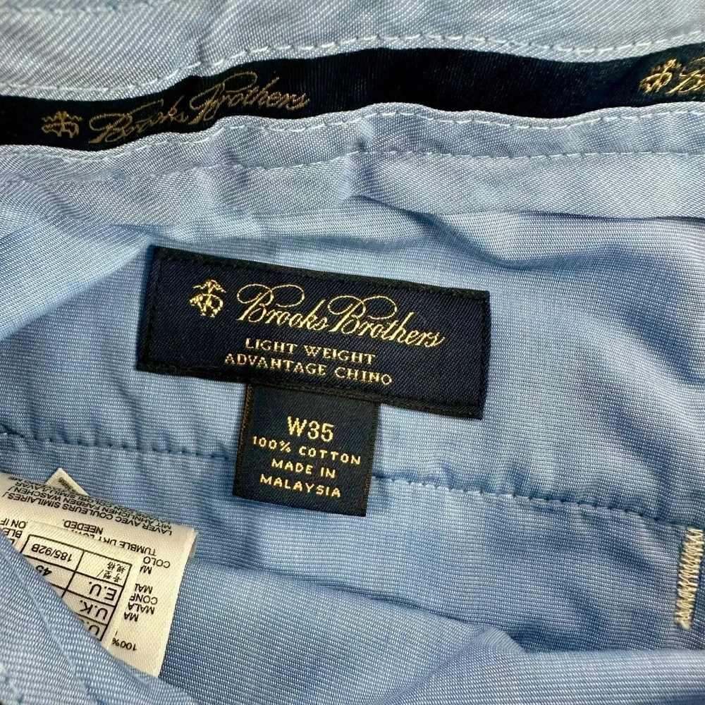 Brooks‎ Brothers Advantage Chino Mens Shorts W35 Pleated Flat Light Weight READ